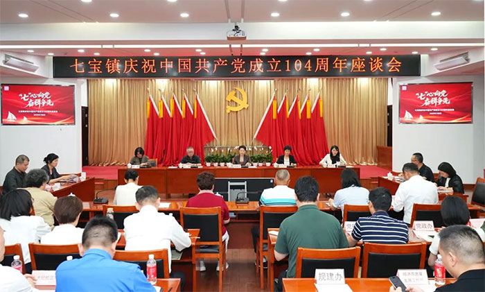 “七”心向党·奋楫争先 | 朱敏书记参加七宝镇庆祝中国共产党成立104周年座谈会